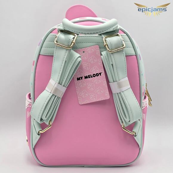 Sanrio Hello Kitty and Friends My Melody Pastel Floral Mini Backpack Bag New - Picture 5 of 6